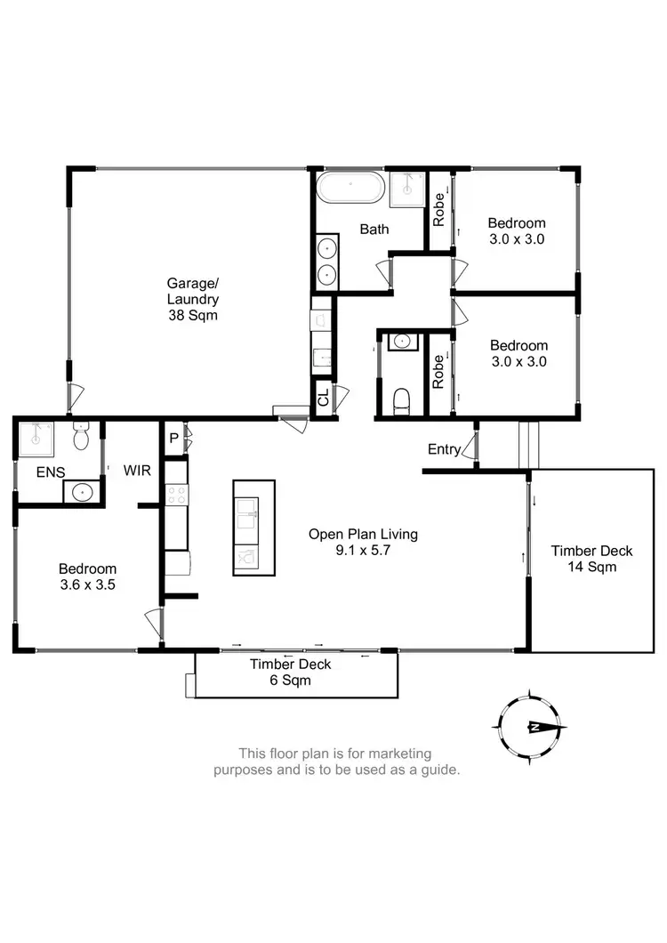 Floorplan of Homely villa listing, 1/50 Mannata Street, Lauderdale TAS 7021