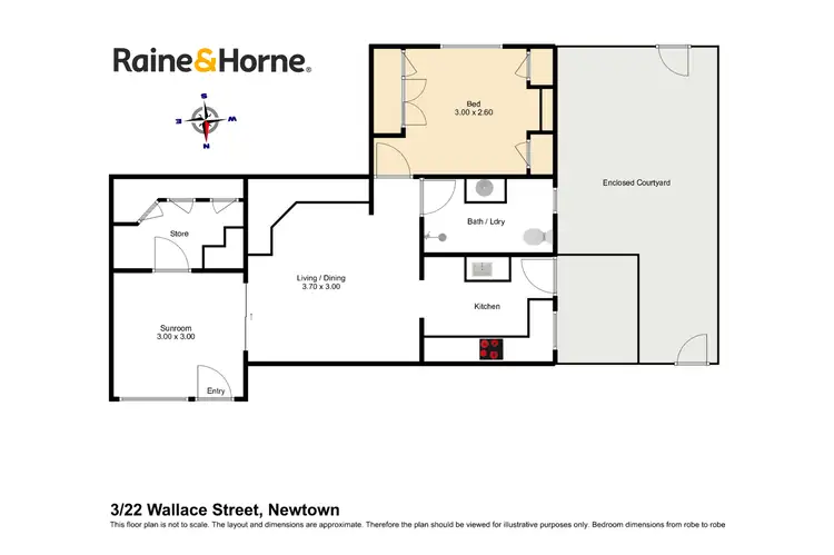 Floorplan of Homely unit listing, 3/22 Wallace Street, Newtown QLD 4350