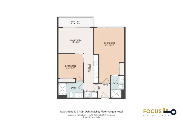 Floorplan of Homely apartment listing, 309/55 River Street, Mackay QLD 4740
