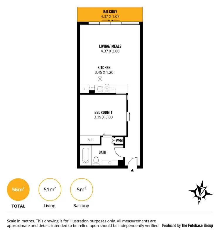 Floorplan of Homely apartment listing, 408/102-105 North Terrace, Adelaide SA 5000