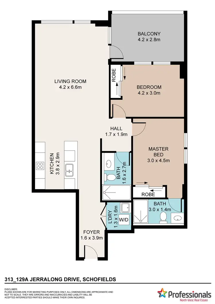 Floorplan of Homely apartment listing, 313/129A Jerralong Drive, Schofields NSW 2762
