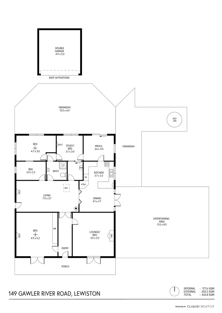 Floorplan of Homely house listing, 149-151 Gawler River Road, Lewiston SA 5501