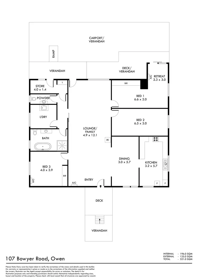 Floorplan of Homely other listing, 107 Bowyer Road, Owen SA 5460