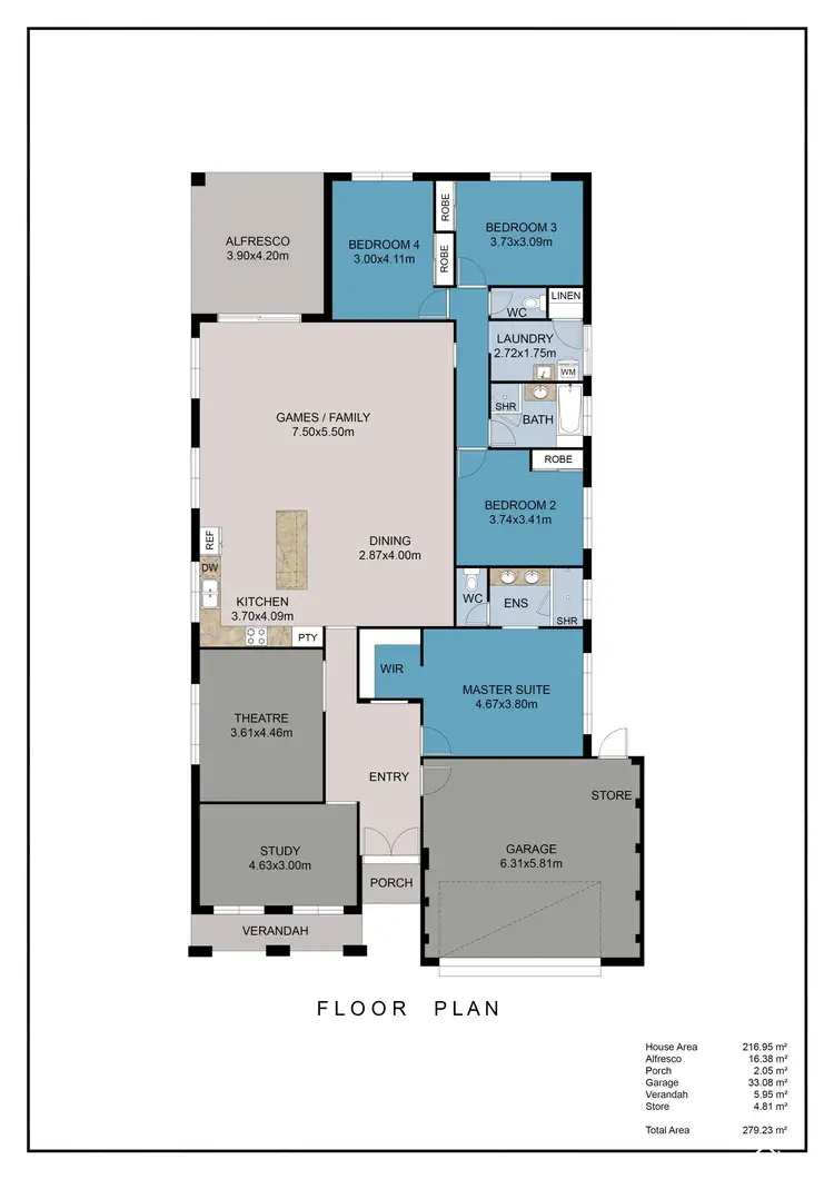 Floorplan of Homely house listing, 5 Battams Way, Byford WA 6122