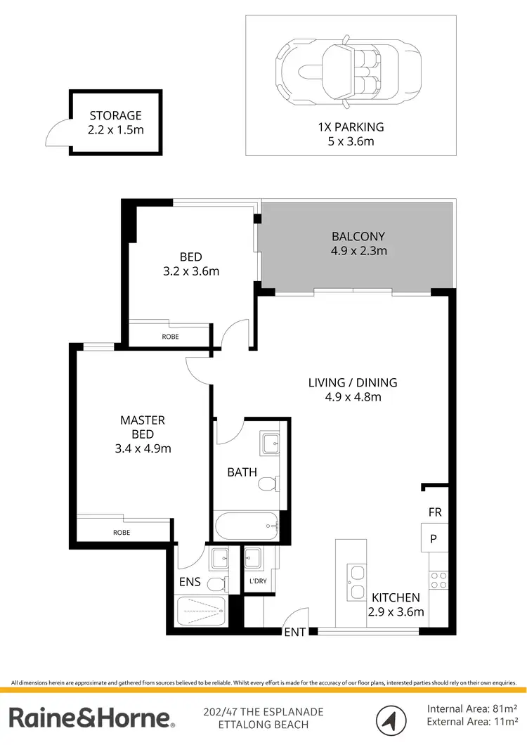 Floorplan of Homely unit listing, 202/49 The Esplanade, Ettalong Beach NSW 2257