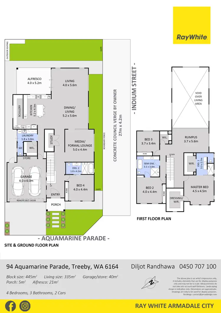 Floorplan of Homely house listing, 94 Aquamarine Parade, Treeby WA 6164