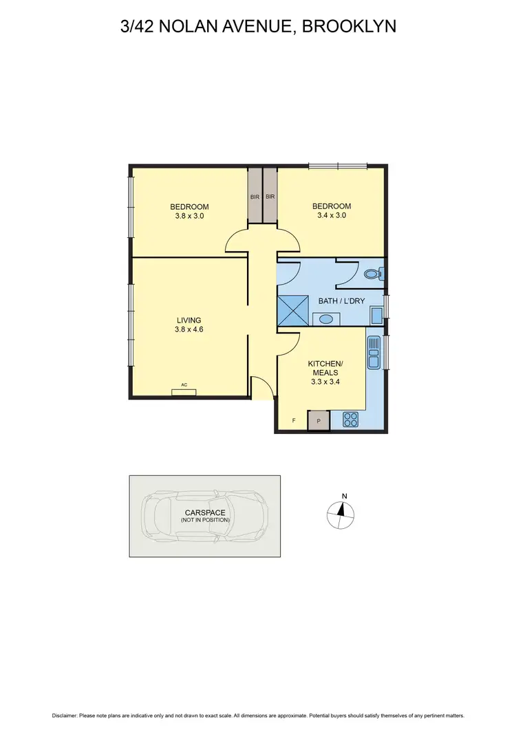 Floorplan of Homely apartment listing, 3/42 Nolan Avenue, Brooklyn VIC 3012