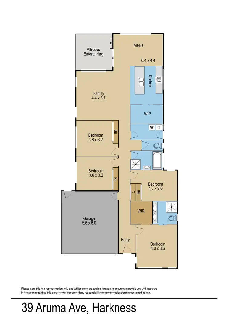 Floorplan of Homely house listing, 39 Aruma Avenue, Harkness VIC 3337
