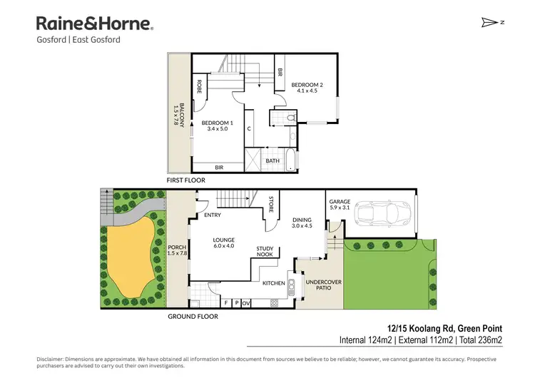 Floorplan of Homely townhouse listing, 12/15 Koolang Road, Green Point NSW 2251