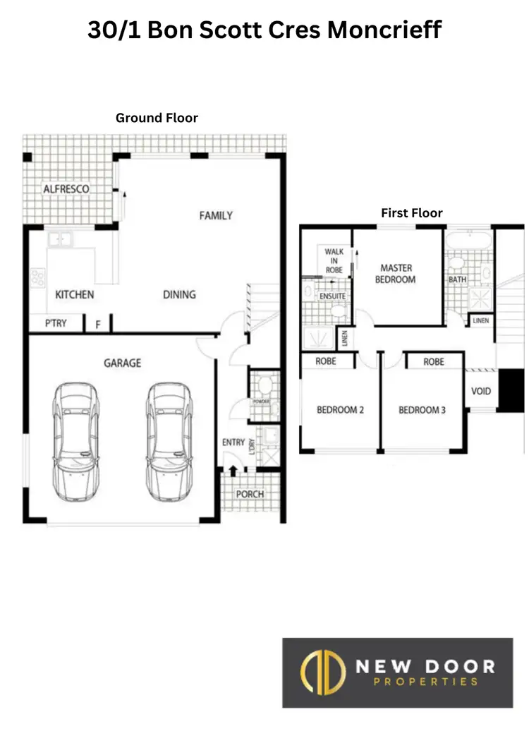 Floorplan of Homely townhouse listing, 30/1 Bon Scott Crescent, Moncrieff ACT 2914
