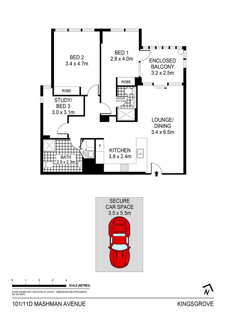 Floorplan of Homely apartment listing, 101/11d Mashman Avenue, Kingsgrove NSW 2208