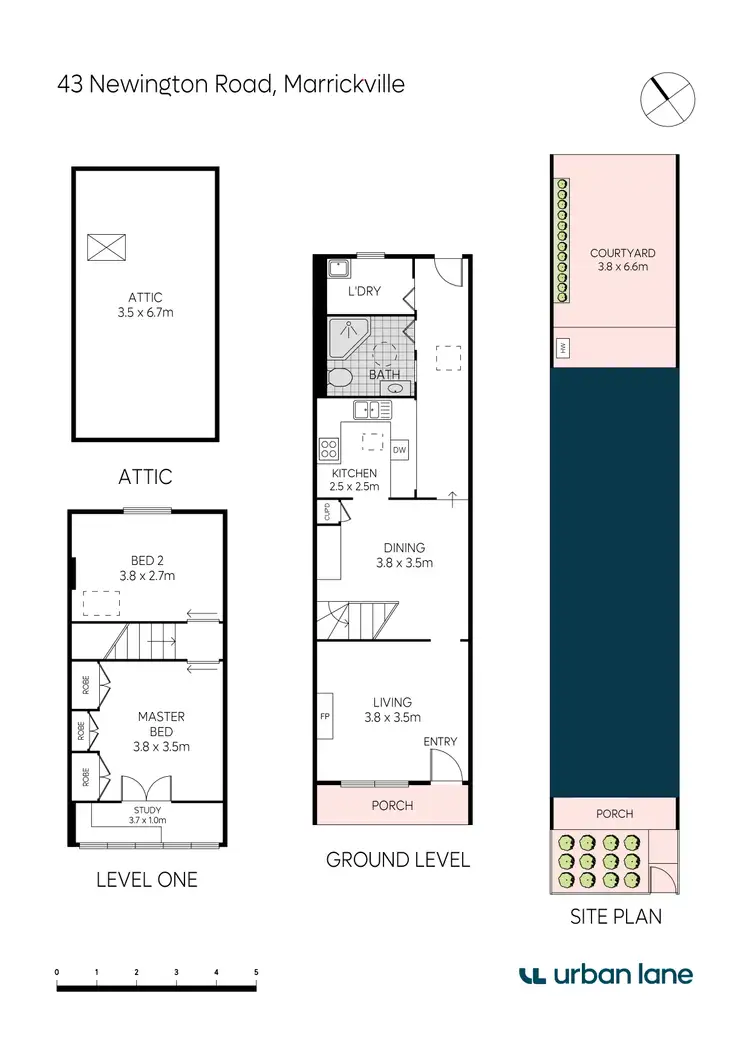 Floorplan of Homely house listing, 43 Newington Road, Marrickville NSW 2204