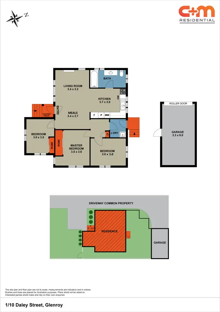 Floorplan of Homely townhouse listing, 1/10 Daley Street, Glenroy VIC 3046