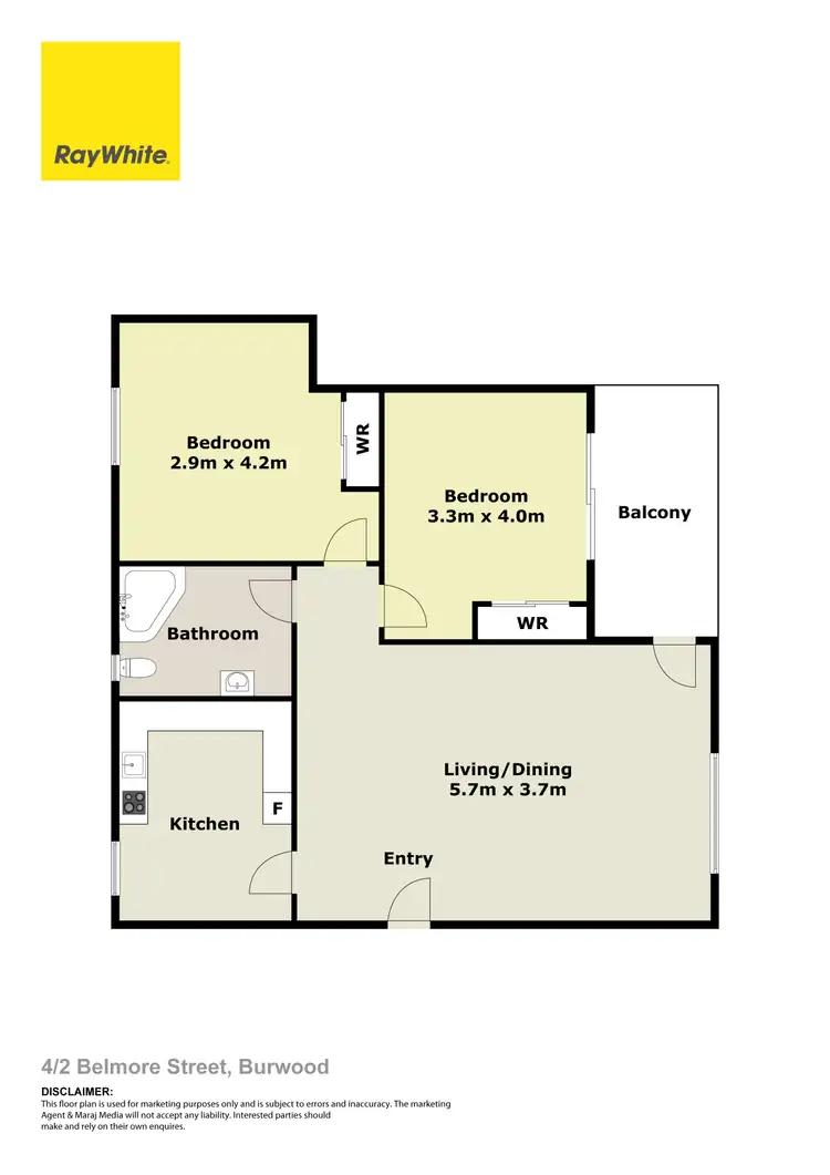 Floorplan of Homely unit listing, 4/2 Belmore Street, Burwood NSW 2134