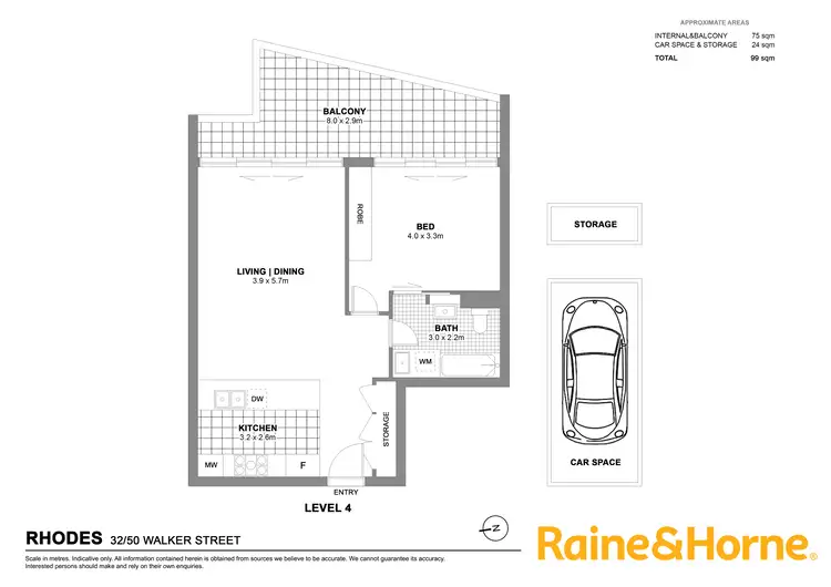 Floorplan of Homely apartment listing, 32/48-50 Walker Street, Rhodes NSW 2138