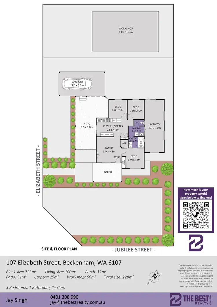 Floorplan of Homely house listing, 107 Elizabeth Street, Beckenham WA 6107