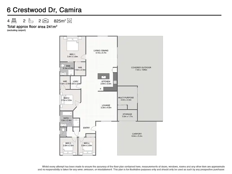 Floorplan of Homely house listing, 6 Crestwood Drive, Camira QLD 4300