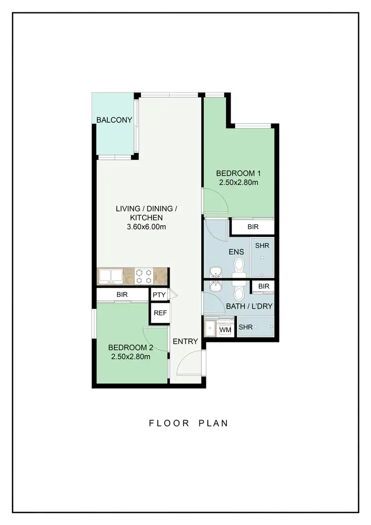 Floorplan of Homely apartment listing, 2006/500 Elizabeth Street, Melbourne VIC 3000