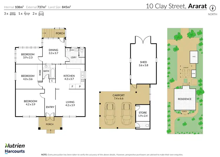 Floorplan of Homely house listing, 10 Clay Street, Ararat VIC 3377