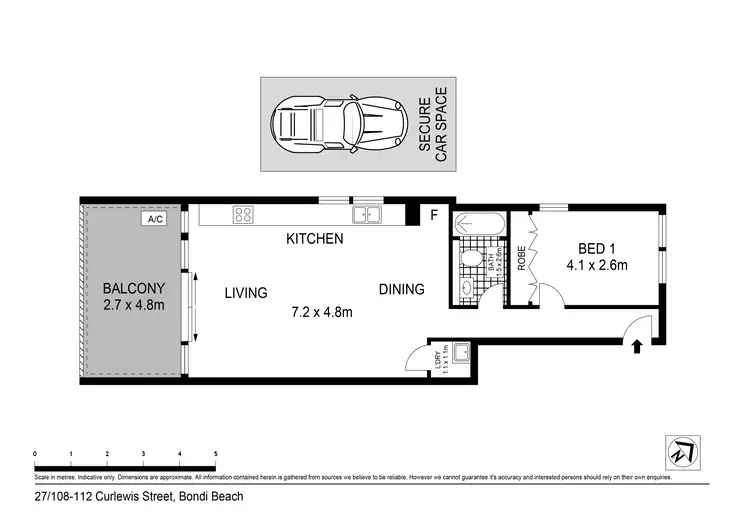 Floorplan of Homely apartment listing, 27/108-112 Curlewis Street, Bondi Beach NSW 2026
