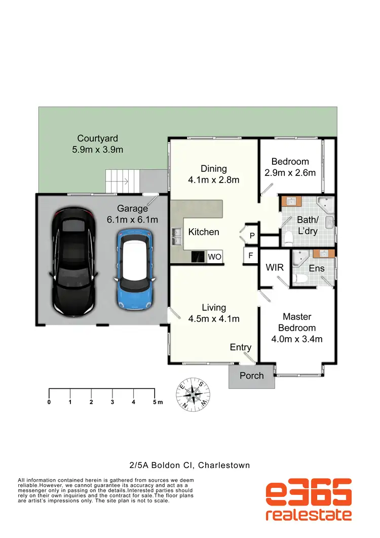 Floorplan of Homely villa listing, 2/5A Boldon Close, Charlestown NSW 2290