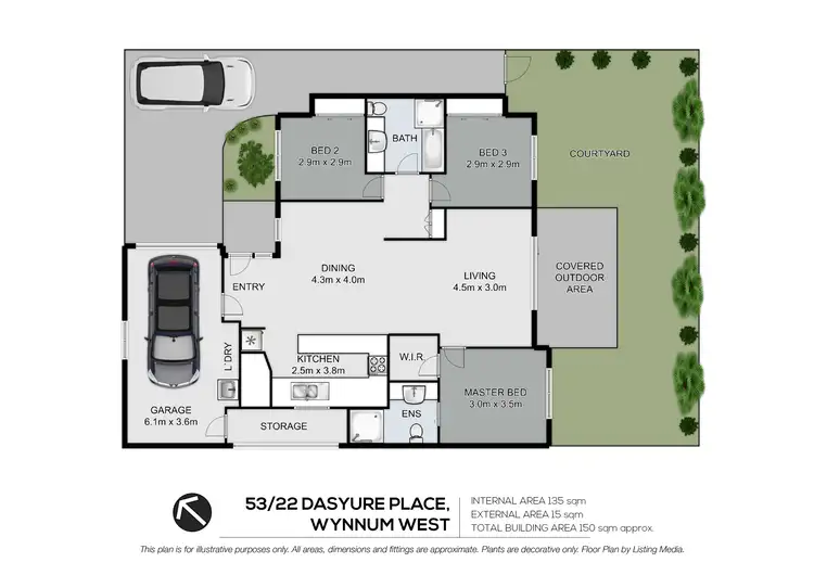 Floorplan of Homely house listing, 53/22 Dasyure Place, Wynnum West QLD 4178