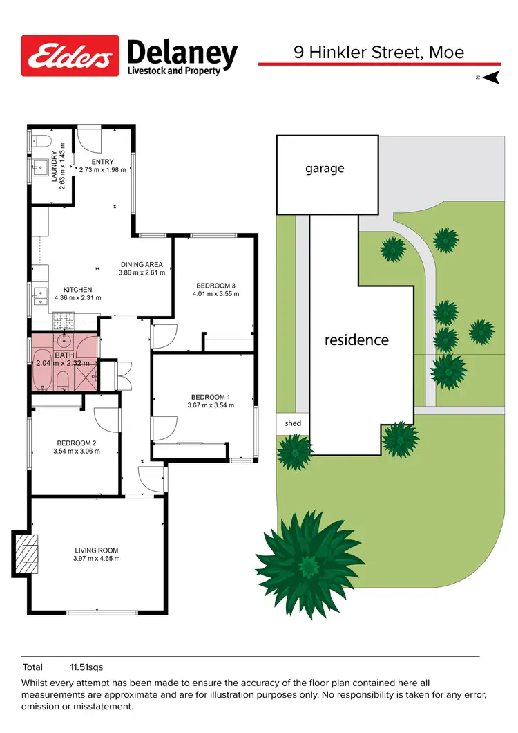 Floorplan of Homely house listing, 9 Hinkler Street, Moe VIC 3825