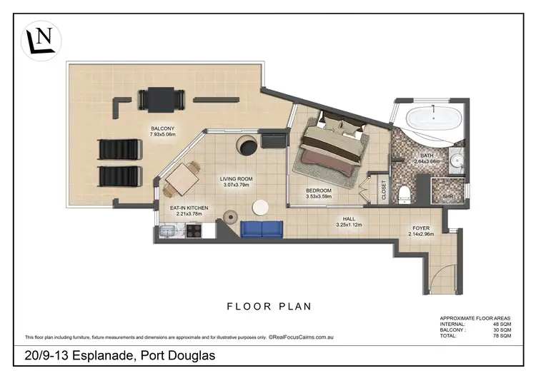 Floorplan of Homely apartment listing, 20/9-13 Esplanade, Port Douglas QLD 4877