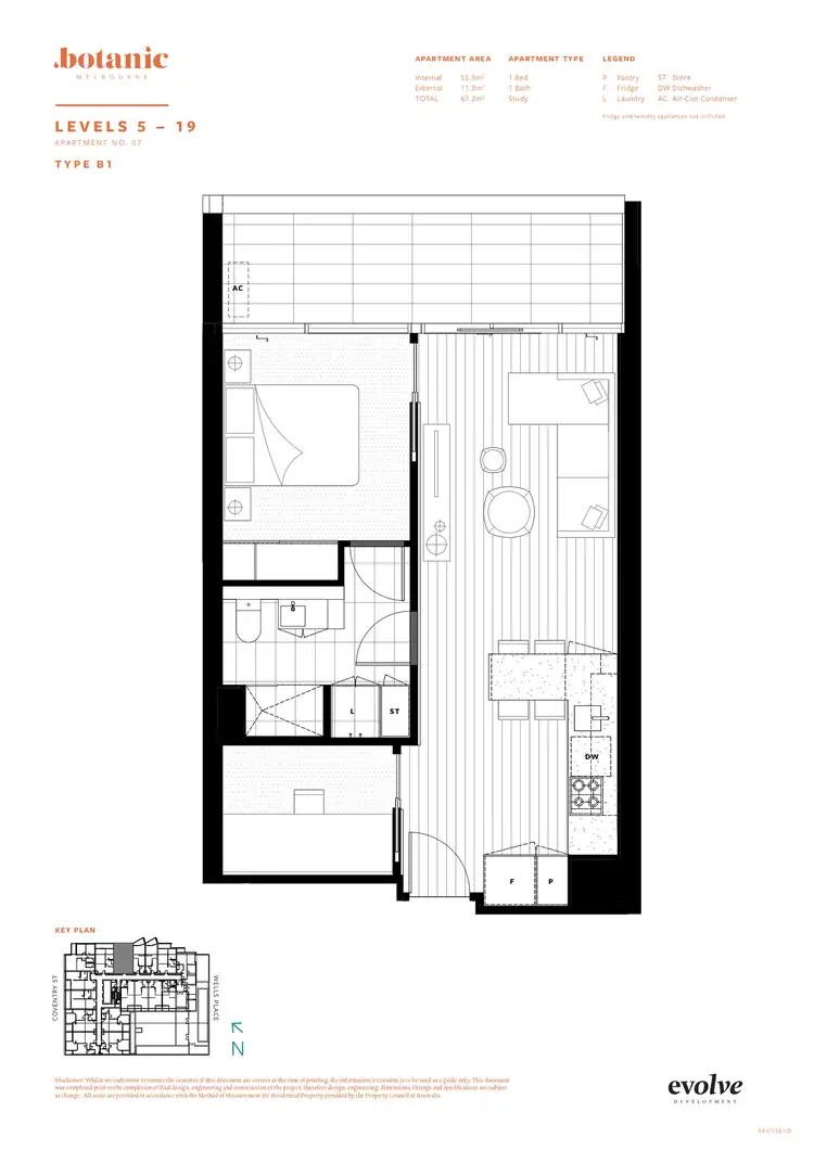 Floorplan of Homely apartment listing, 607/25 Coventry Street, Southbank VIC 3006