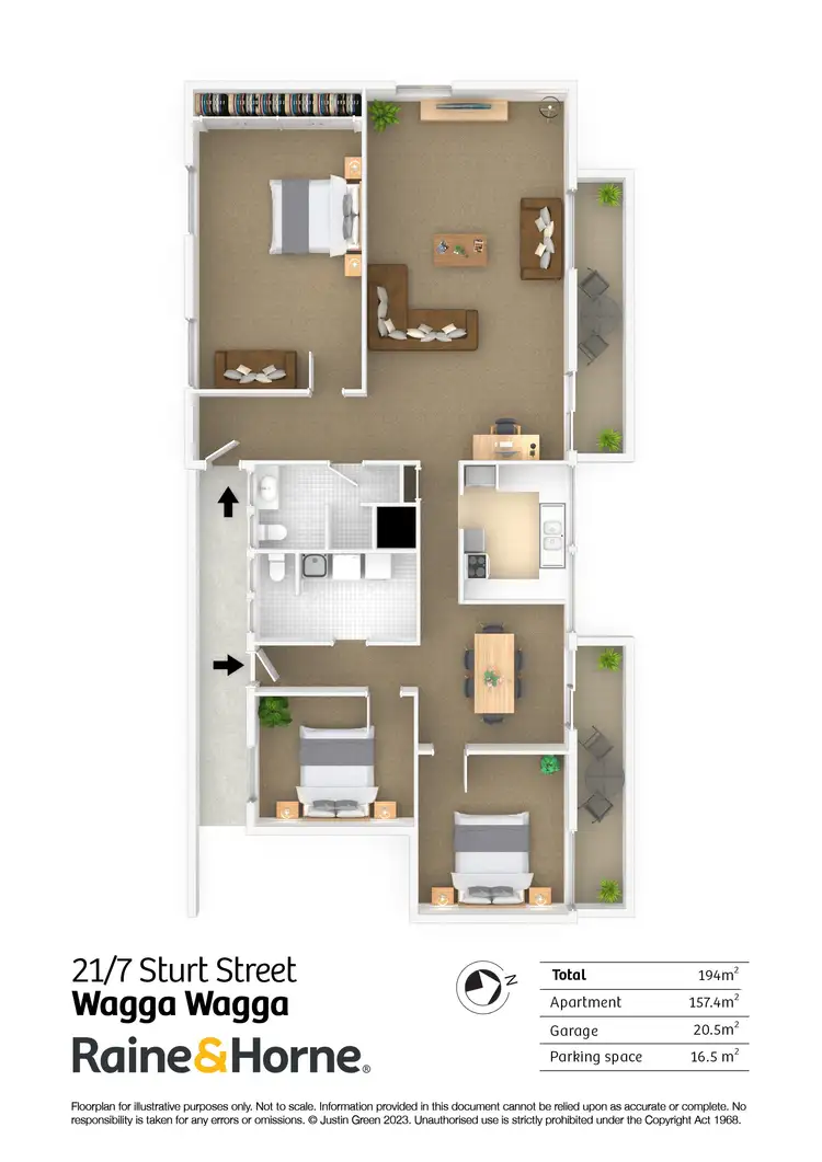 Floorplan of Homely apartment listing, 21/7 Sturt Street, Wagga Wagga NSW 2650