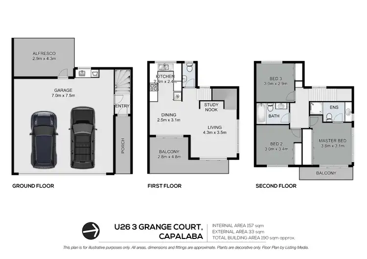 Floorplan of Homely house listing, 26/3 Grange Court, Capalaba QLD 4157