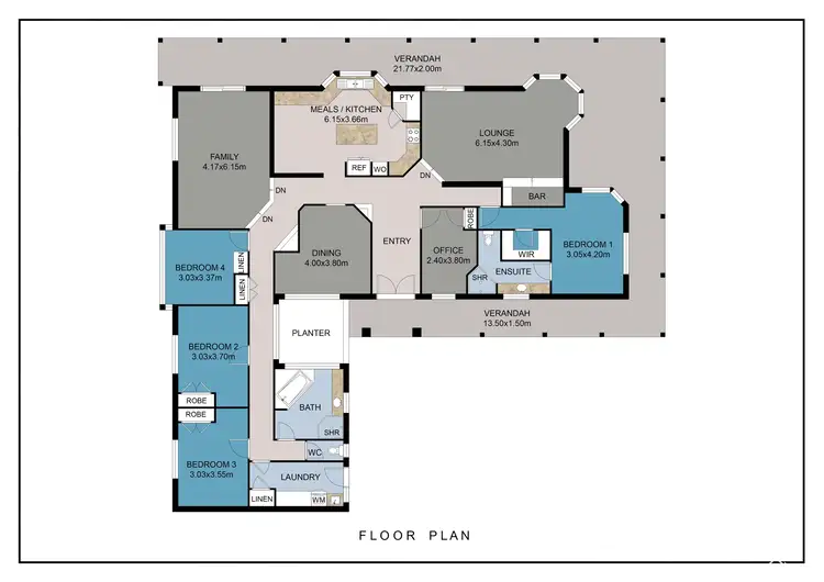Floorplan of Homely house listing, 3 Fisher Place, Mount Nasura WA 6112