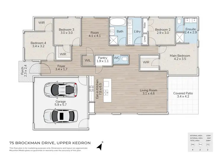 Floorplan of Homely house listing, 75 Brockman Drive, Upper Kedron QLD 4055