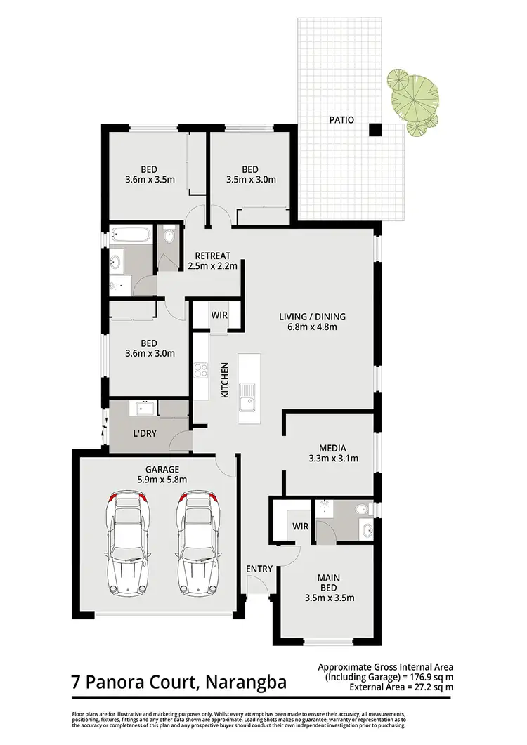 Floorplan of Homely house listing, 7 Panora Court, Narangba QLD 4504