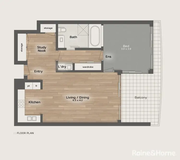Floorplan of Homely apartment listing, 1302/9 Ferny Ave, Surfers Paradise QLD 4217