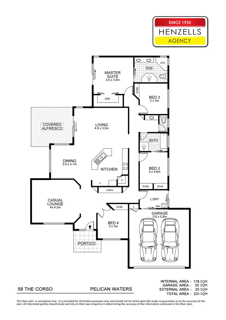Floorplan of Homely house listing, 58 The Corso, Pelican Waters QLD 4551