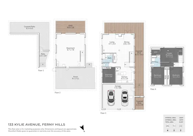 Floorplan of Homely house listing, 133 Kylie Avenue, Ferny Hills QLD 4055