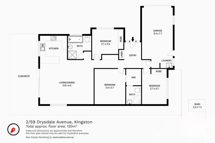 Floorplan of Homely house listing, 2/59 Drysdale Avenue, Kingston TAS 7050