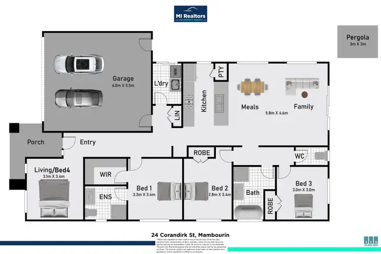 Floorplan of Homely house listing, 24 Corandirk Street, Mambourin VIC 3024