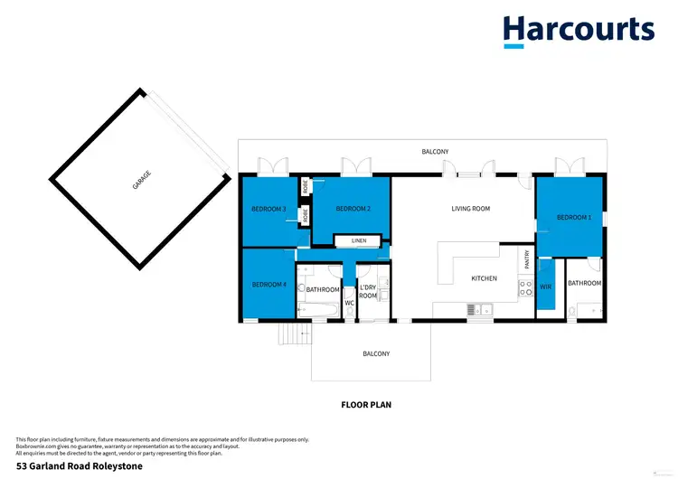 Floorplan of Homely house listing, 53 Garland Road, Roleystone WA 6111