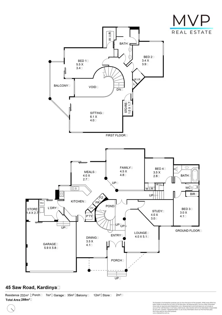 Floorplan of Homely house listing, 45 Saw Road, Kardinya WA 6163