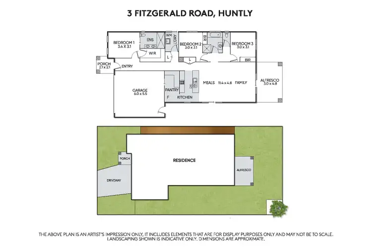 Floorplan of Homely house listing, 3 Fitzgerald Road, Huntly VIC 3551