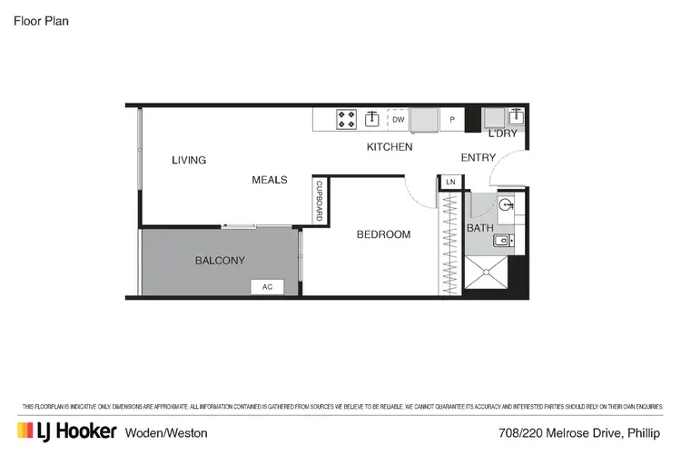 Floorplan of Homely apartment listing, 708/220 Melrose Drive, Phillip ACT 2606