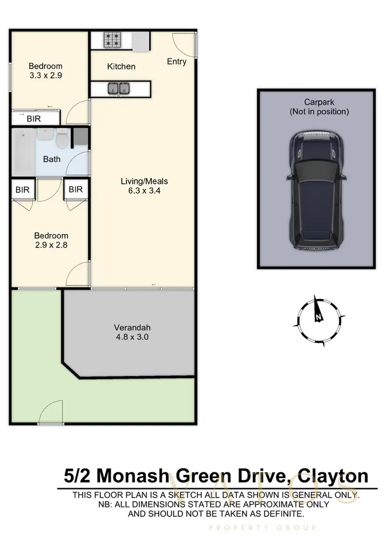 Floorplan of Homely apartment listing, 5/2 Monash Green Drive, Clayton VIC 3168