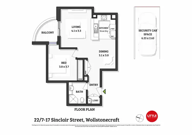 Floorplan of Homely apartment listing, 22/7-17 Sinclair Street, Wollstonecraft NSW 2065