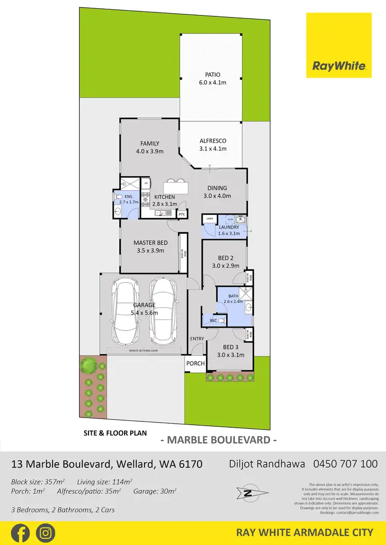 Floorplan of Homely house listing, 13 Marble Boulevard, Wellard WA 6170