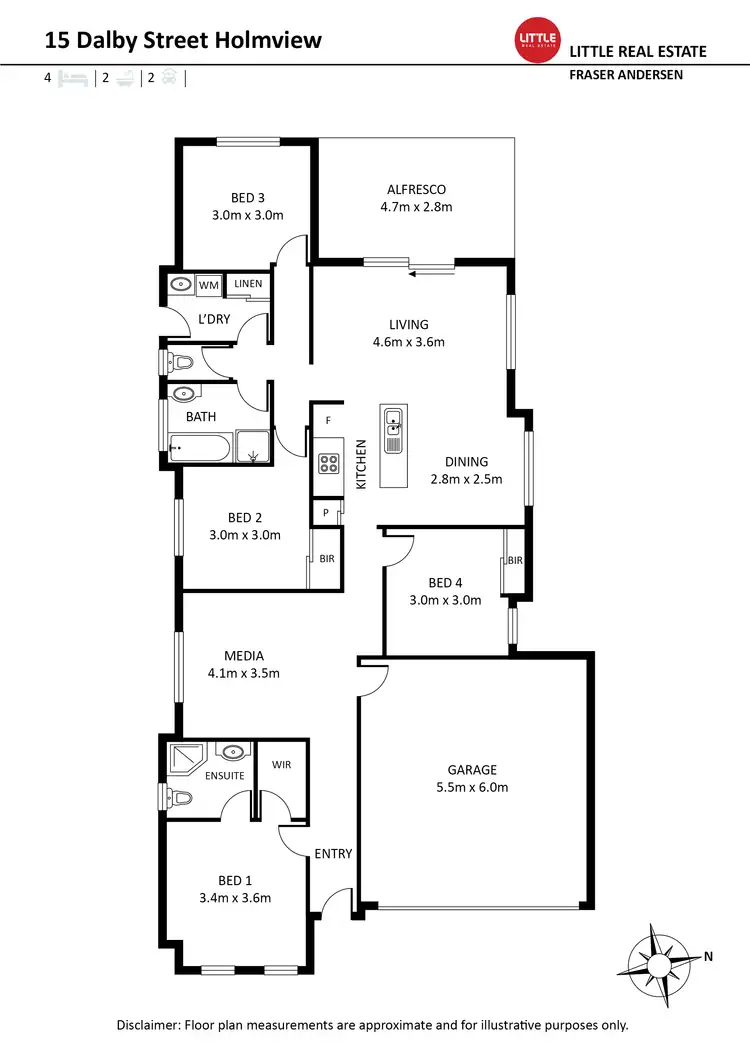 Floorplan of Homely house listing, 15 Dalby Street, Holmview QLD 4207