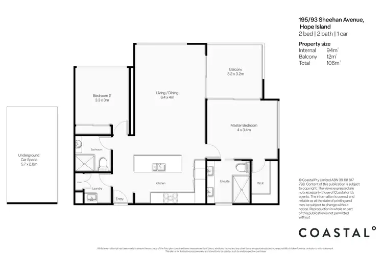 Floorplan of Homely unit listing, 195/93 Sheehan Avenue, Hope Island QLD 4212