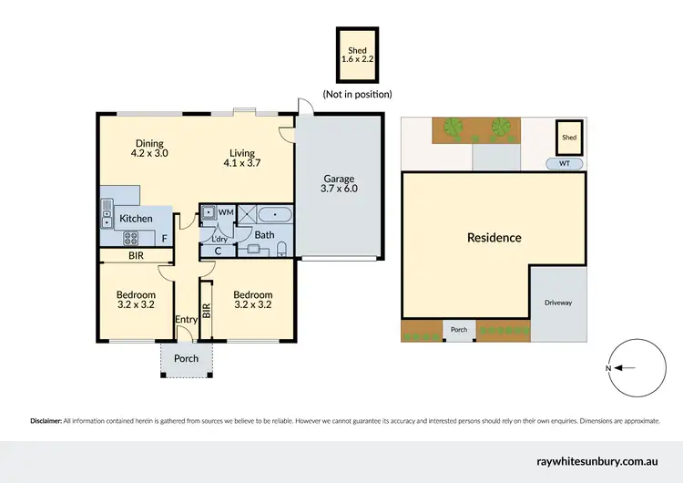 Floorplan of Homely unit listing, 2/42 Mitchells Lane, Sunbury VIC 3429