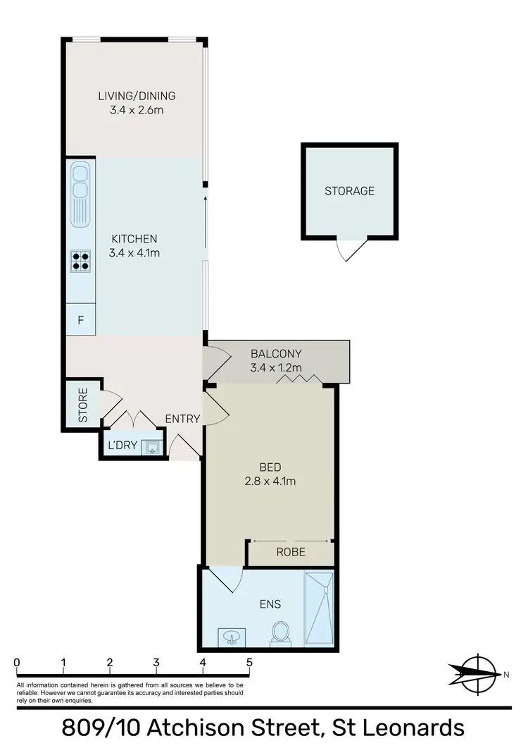 Floorplan of Homely apartment listing, 809/10 Atchison Street, St Leonards NSW 2065